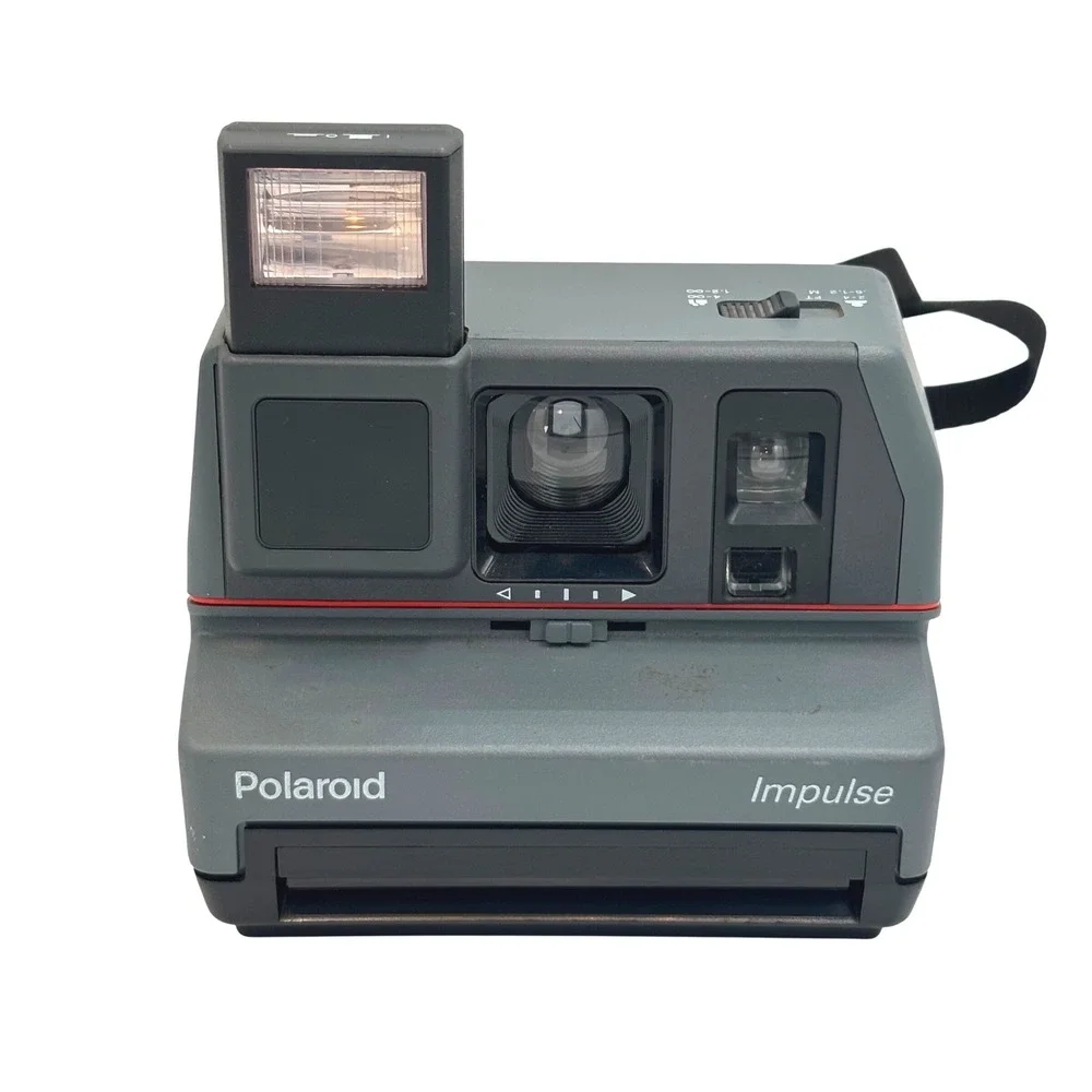 Polaroid Impulse 600 Series Instant Film‎ Camera Gray Pop-Up Flash Vintage UK